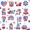 16-Piece 4th of July Diamond Painting Keychain Kit – Patriotic Red, White & Blue American Gnome DIY Diamond Art Keychains for Memorial Day and Independence Day Crafts (Adults)